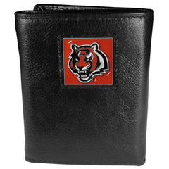 Siskiyou Sports NFL Men's Cincinnati Bengals Genuine Leather Tri-fold Wallet