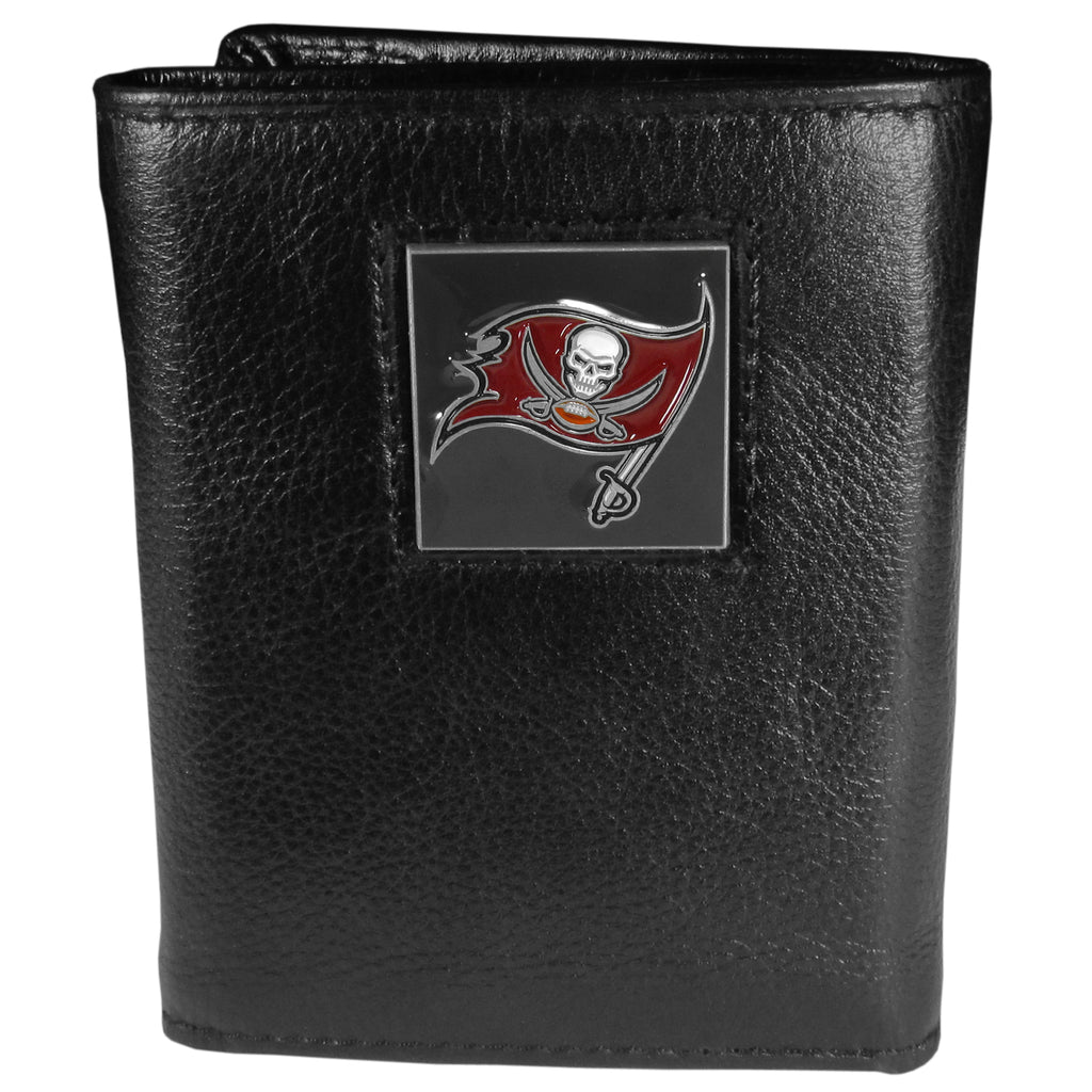 Siskiyou Sports NFL Men's Tampa Bay Buccaneers Genuine Leather Tri-fold Wallet