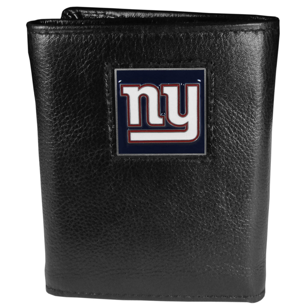 Siskiyou Sports NFL Men's New York Giants Genuine Leather Tri-fold Wallet