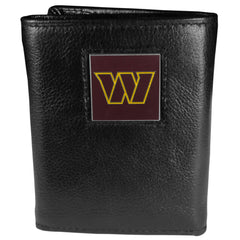 Siskiyou Sports NFL Men's Washington Commanders Genuine Leather Tri-fold Wallet