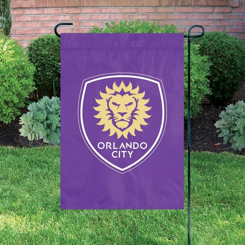 Party Animal MLS Orlando City Soccer City Garden Flag Full Size 18x12.5