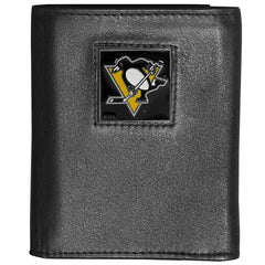 Siskiyou Sports NHL Men's Pittsburgh Penguins Genuine Leather Tri-fold Wallet