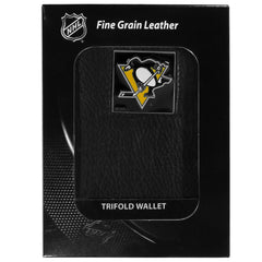 Siskiyou Sports NHL Men's Pittsburgh Penguins Genuine Leather Tri-fold Wallet