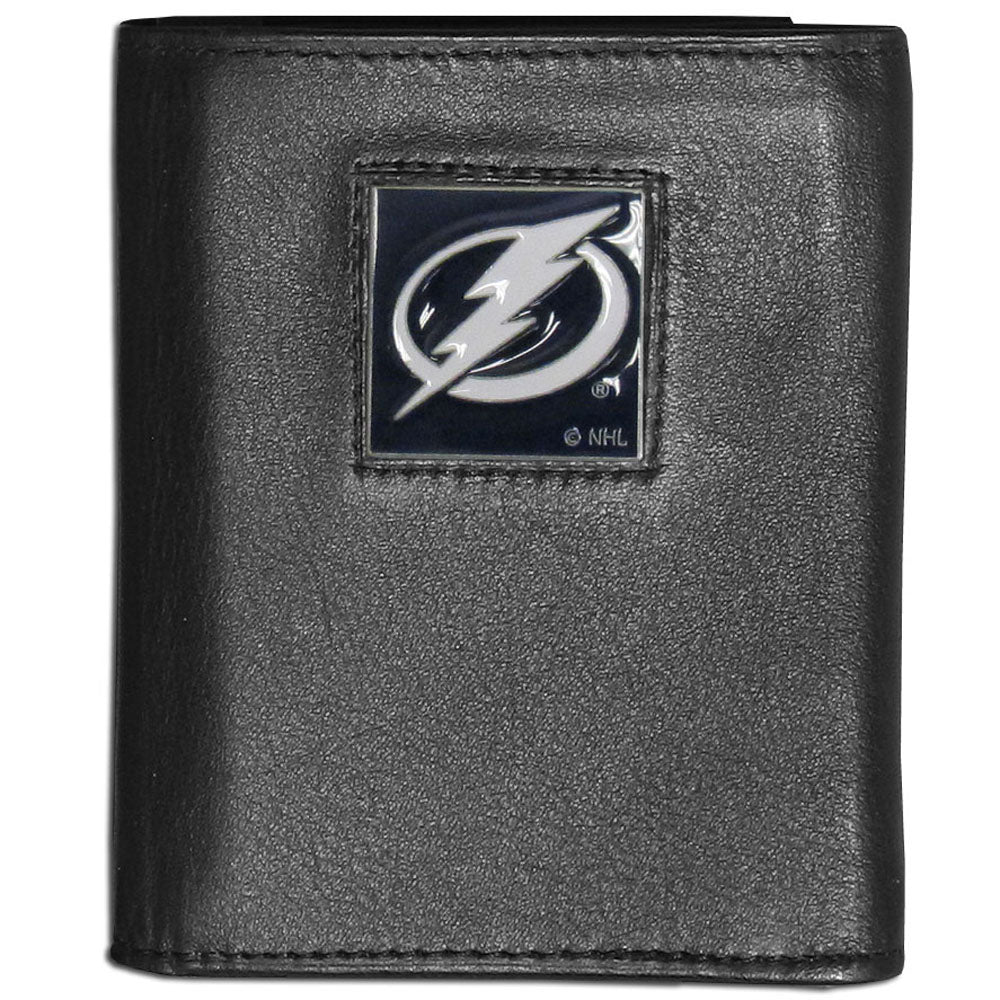 Siskiyou Sports NHL Men's Tampa Bay Lightning Genuine Leather Tri-fold Wallet