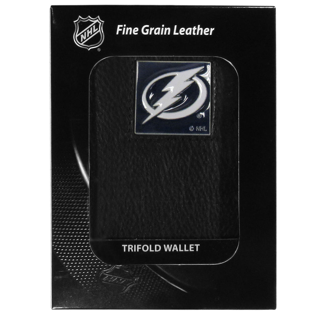 Siskiyou Sports NHL Men's Tampa Bay Lightning Genuine Leather Tri-fold Wallet