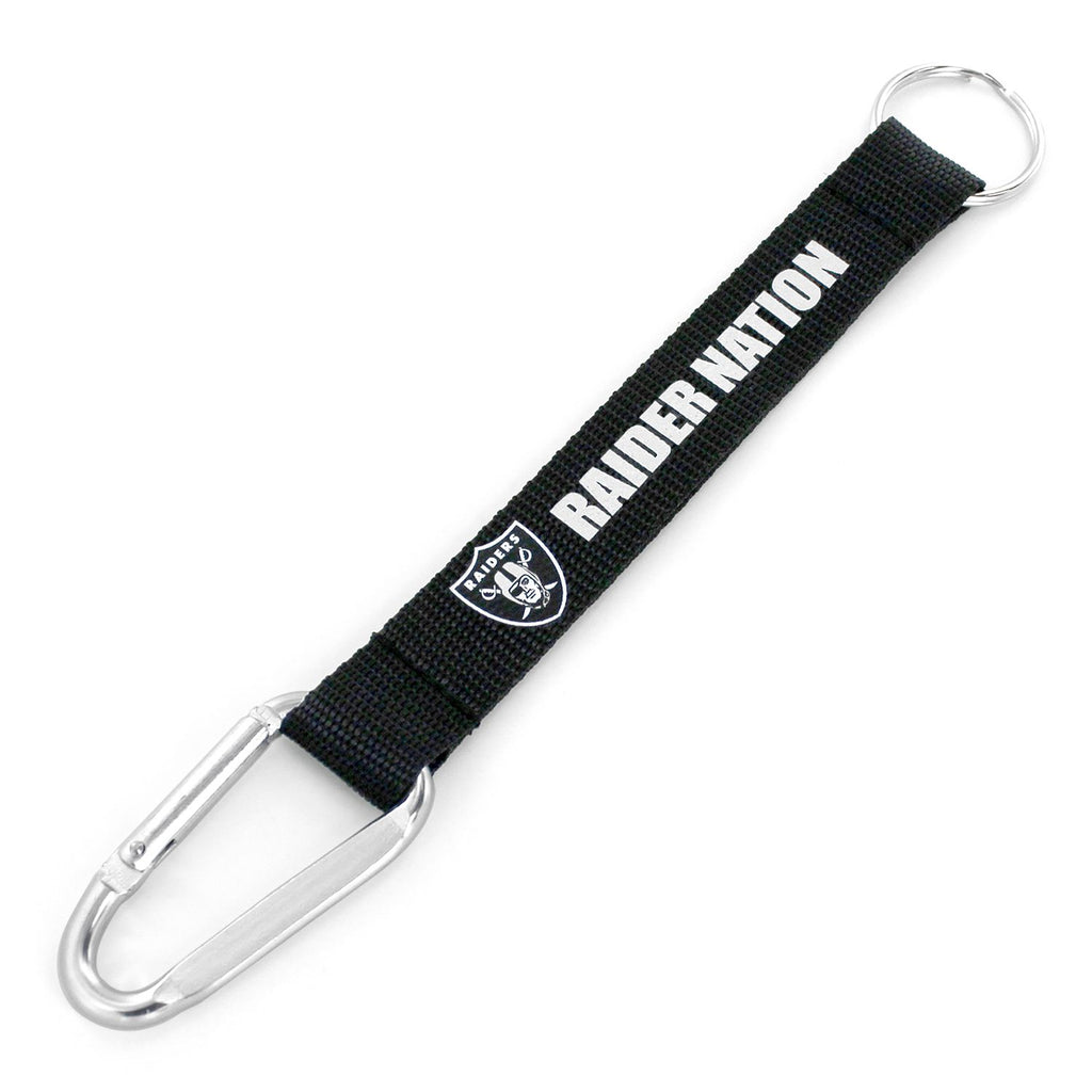 NFL Las Vegas Raiders Carabiner Keychain Lanyard with Clip for Keys, Etc