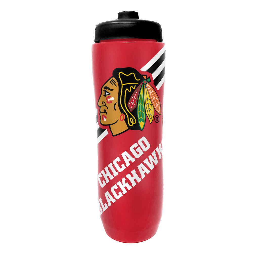 Party Animal NHL Chicago Blackhawks Squeezy Water Bottle 32 oz