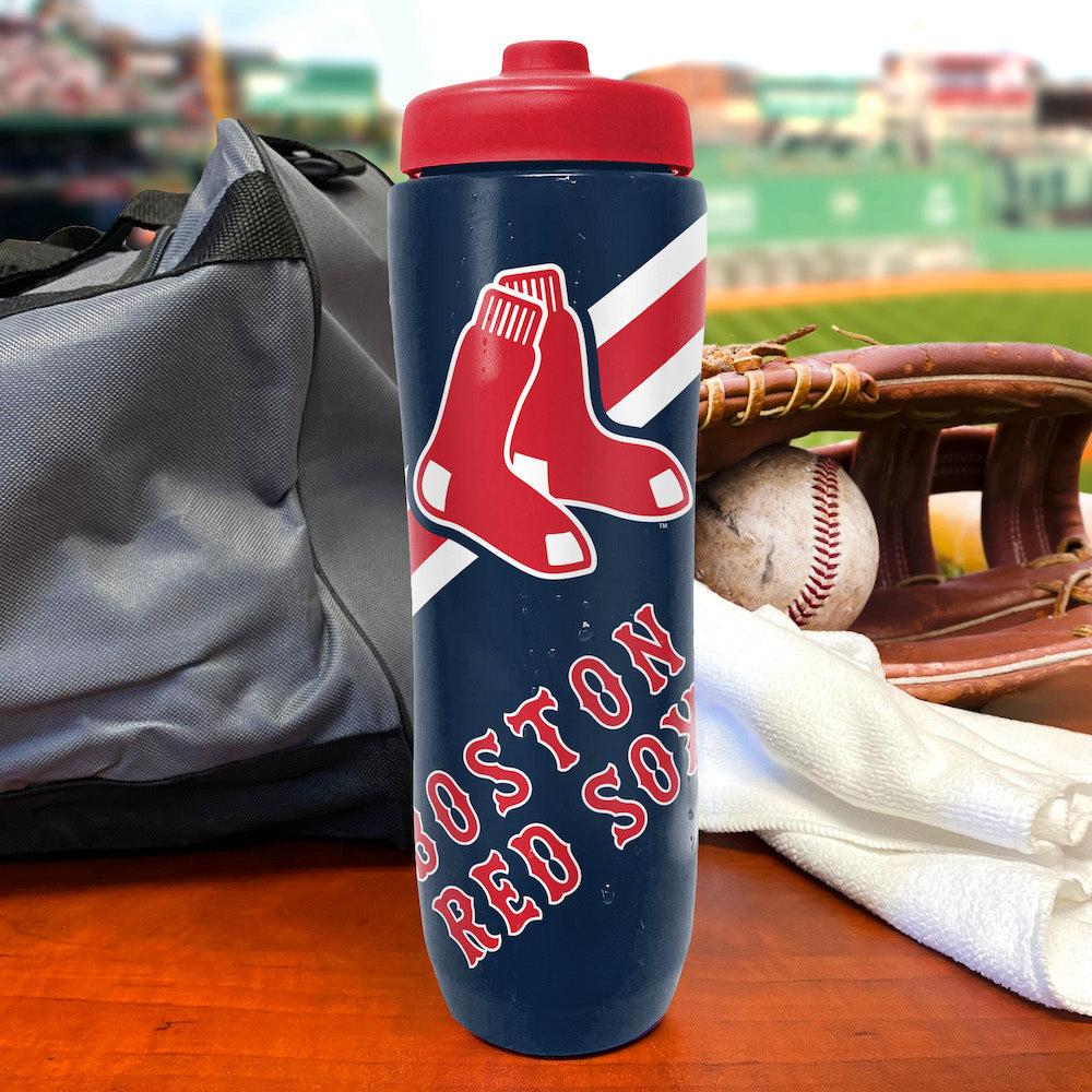 Party Animal MLB Boston Red Sox Squeezy Water Bottle 32 oz