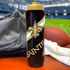 Party Animal NFL New Orleans Saints Squeezy Water Bottle 32 oz