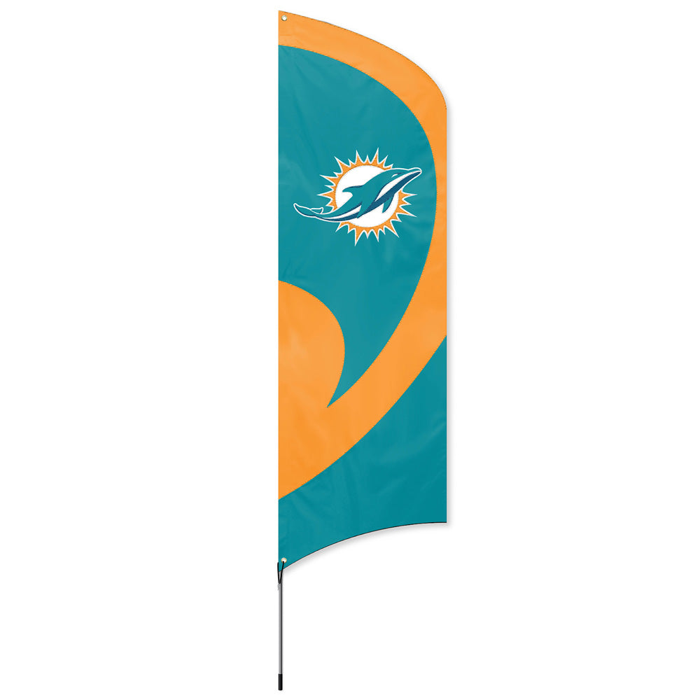 Party Animal NFL Miami Dolphins Tall Team Flag Kit with Pole