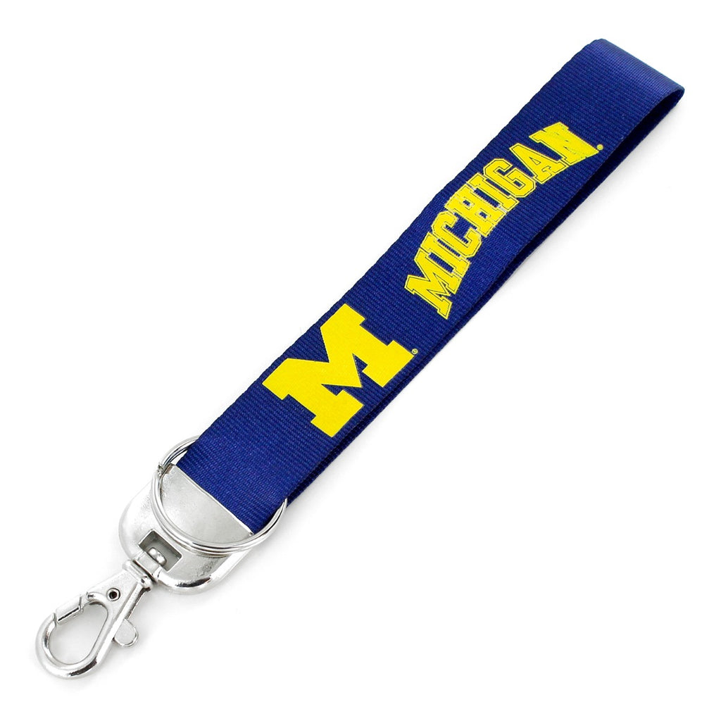 Aminco NCAA Michigan Wolverines Deluxe Wristlet Keychain