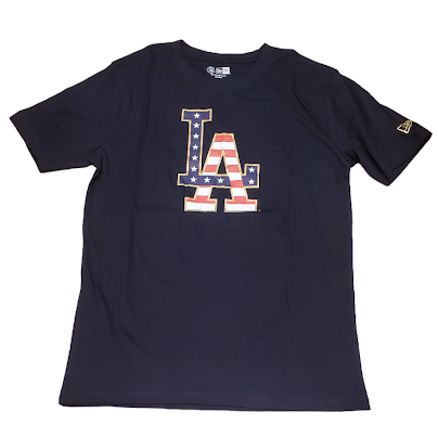 New Era MLB Men's Los Angeles Dodgers 4th of July 2023 Stars & Stripes T-Shirt