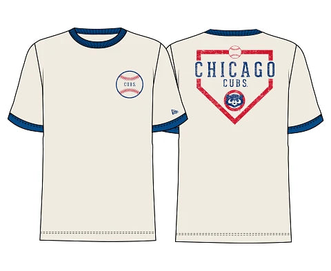 New Era MLB Men's Chicago Cubs Cooperstown Collection Classic Ringer T-Shirt