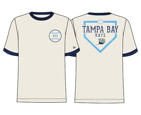 New Era MLB Men's Tampa Bay Rays Cooperstown Collection Classic Ringer T-Shirt