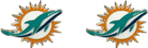 Aminco NFL Women's Miami Dolphins Post Stud Earrings
