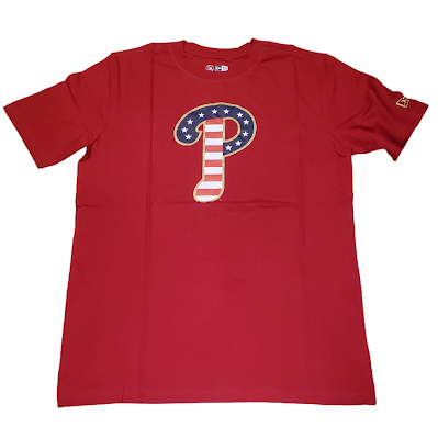 New Era MLB Men's Philadelphia Phillies 4th of July 2023 Stars & Stripes T-Shirt