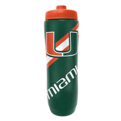 Party Animal NCAA Miami Hurricanes Squeezy Water Bottle 32 oz.