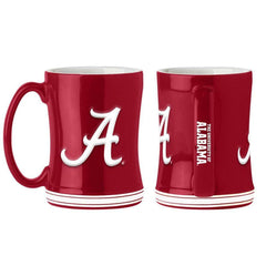 Logo Brands NCAA Alabama Crimson Tide Sculpted Relief Mug Team Color 14oz