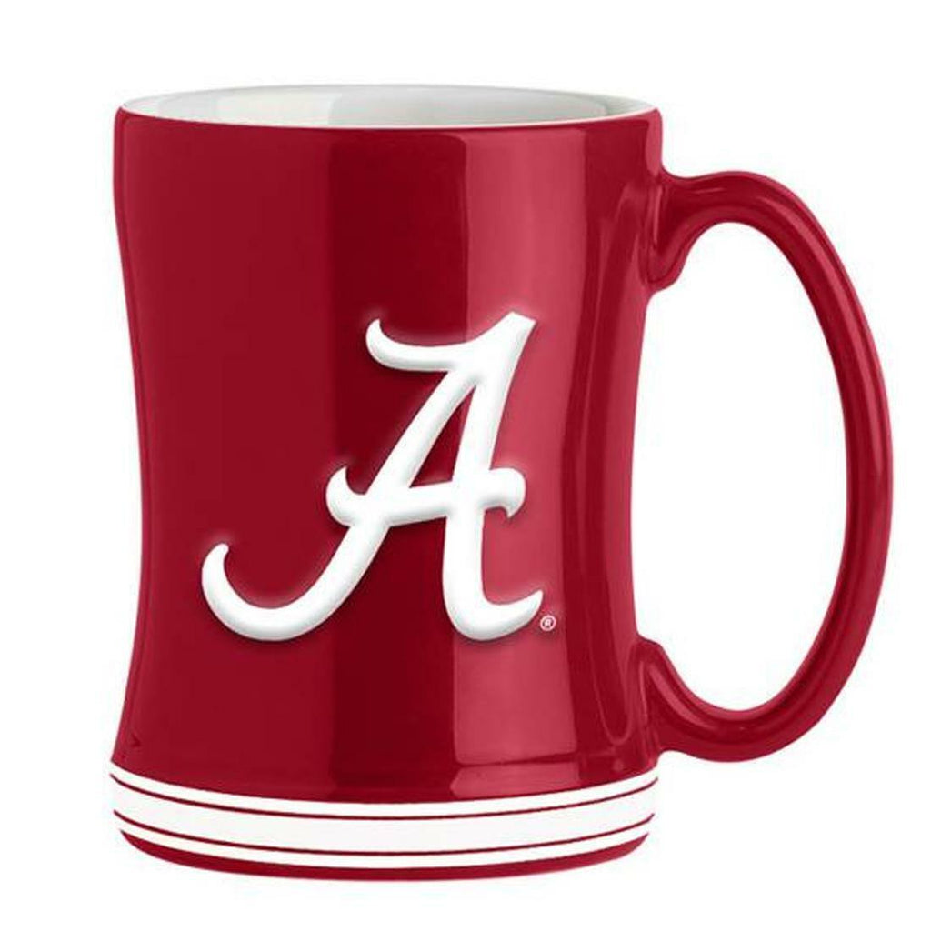 Logo Brands NCAA Alabama Crimson Tide Sculpted Relief Mug Team Color 14oz