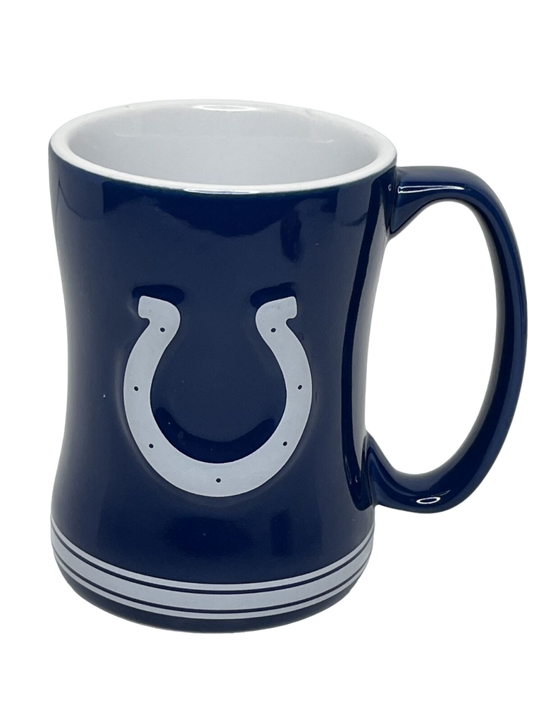 Logo Brands NFL Indianapolis Colts Sculpted Relief Mug Team Color 14oz