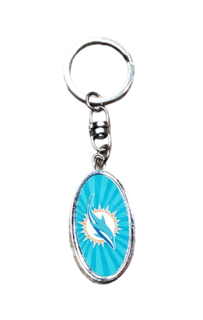 Rico NFL Miami Dolphins Oval Keychain