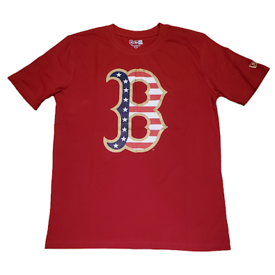 New Era MLB Men's Boston Red Sox 4th of July 2023 Stars & Stripes T-Shirt