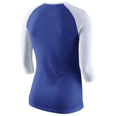 Nike MLB Women's New York Mets Logo Tri-Blend Three-Quarter Sleeve Raglan T-Shirt