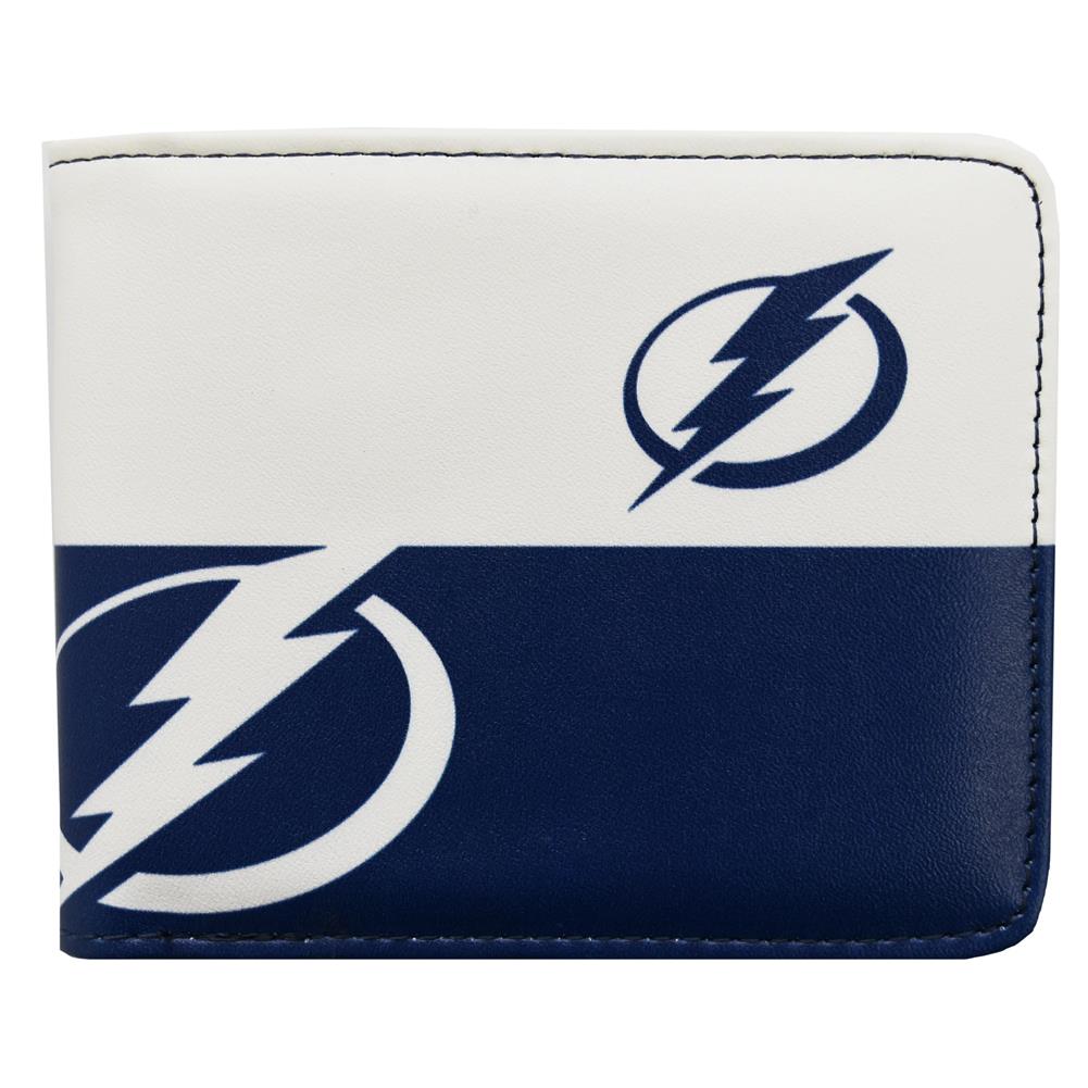 Little Earth NHL Unisex Tampa Bay Lightning Bi-Fold Wallet Blue/White One Size