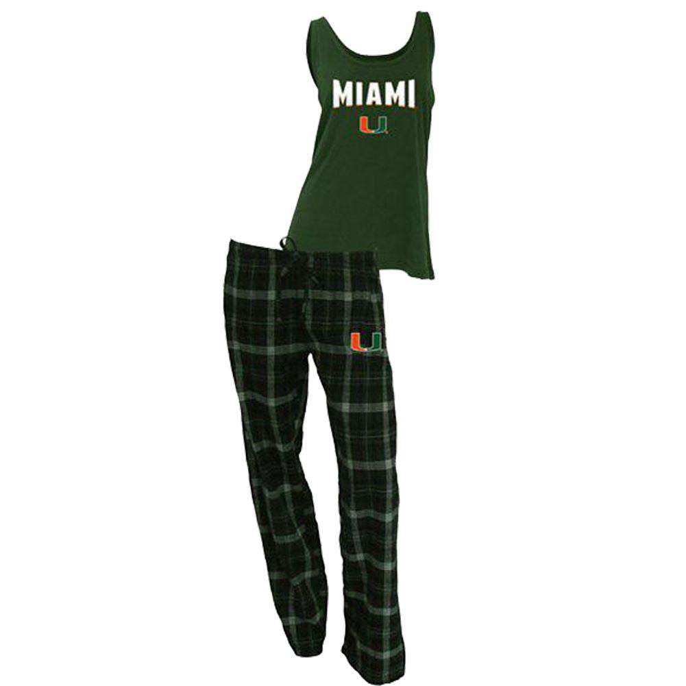 Concepts Sport NCAA Women’s Miami Hurricanes Candid Shirt And Pants Sleepwear Pajama Set