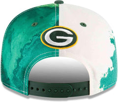 New Era NFL Men's Green Bay Packers Ink 9FIFTY Adjustable Snapback Hat Green OSFM