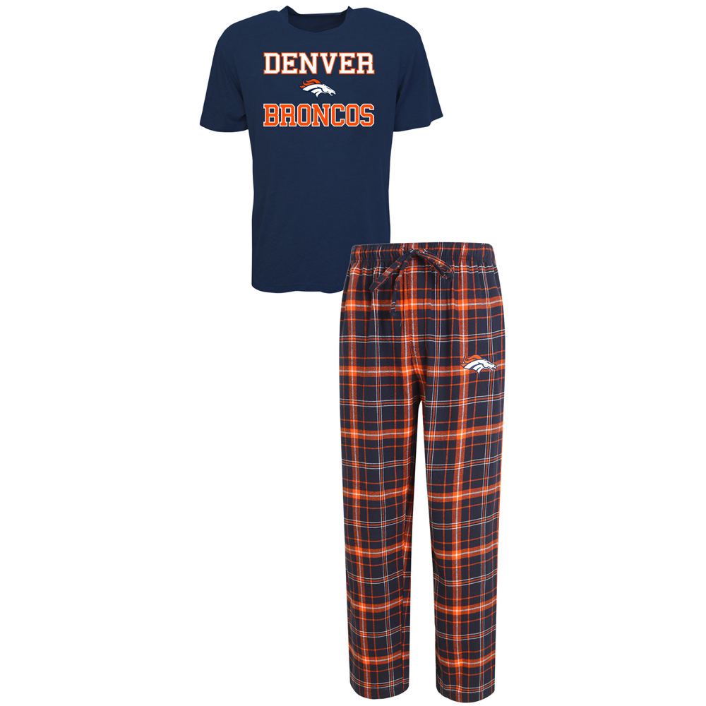 Concepts Sport NFL Men's Denver Broncos  Halftime Pant And S/S Top Set