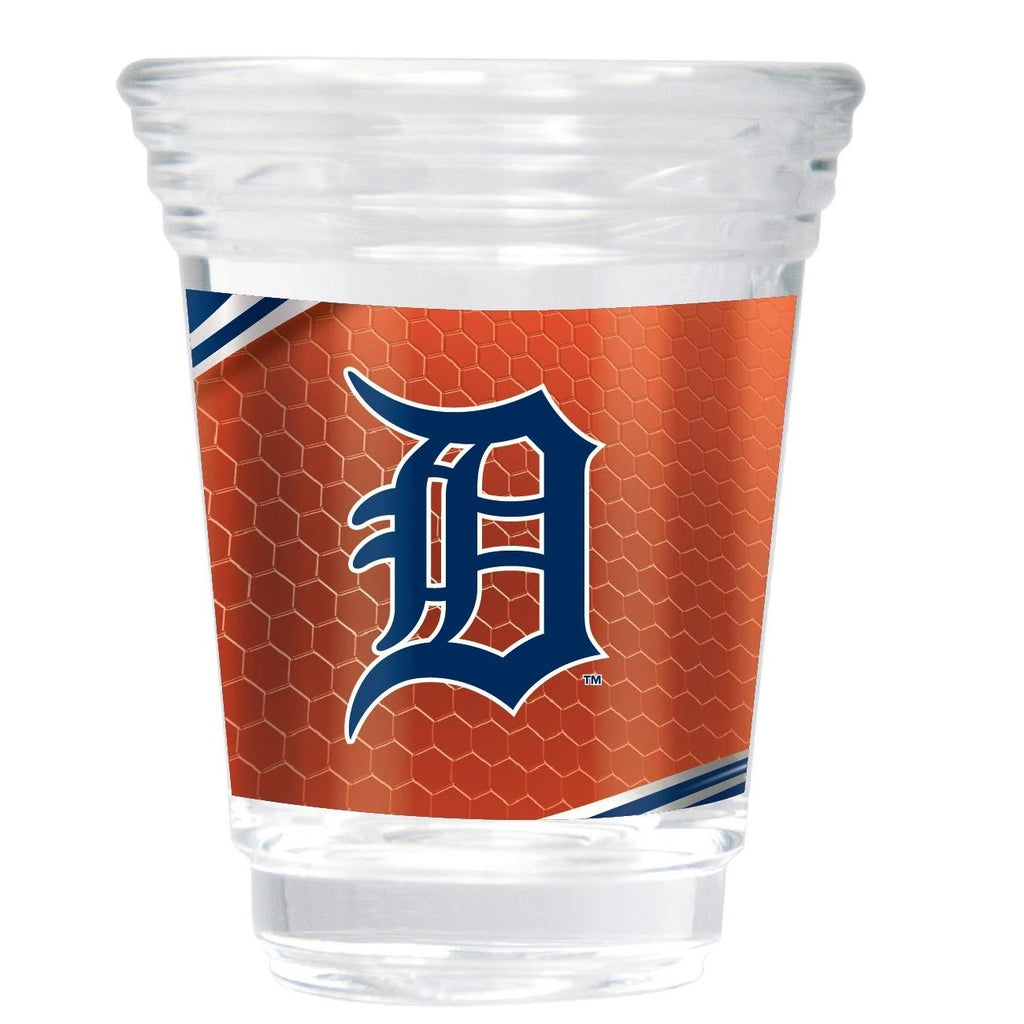 Great American Products MLB Detroit Tigers Party Shot Glass w/Metallic Graphics Team 2oz.