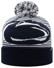 Top Of The World NCAA Men's Penn State Nittany Lions Line Up Cuffed Knit Beanie Navy/Grey One Size