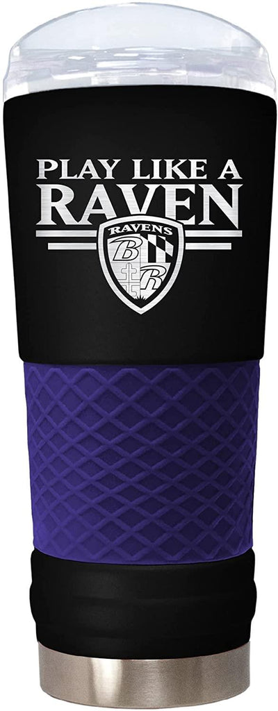 Great American Products NFL Baltimore Ravens Powder Coated Rally Cry Draft Tumbler 24oz