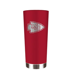 Great American Products NFL Kansas City Chiefs Powder Coated ONYX Travel Tumbler 18oz Red