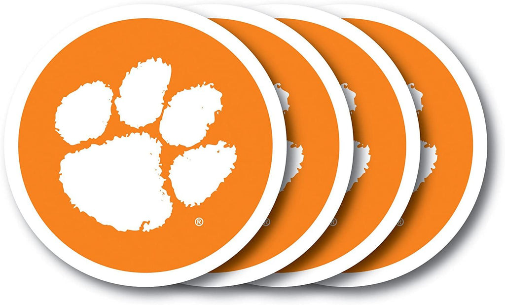 Duck House NCAA Clemson Tigers Coaster Set 4-Pack