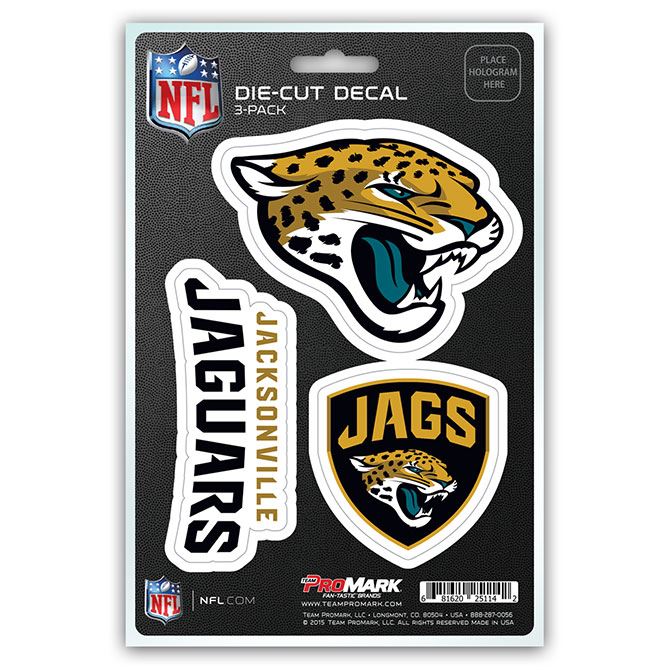 Promark NFL Jacksonville Jaguars Team Decal - Pack of 3