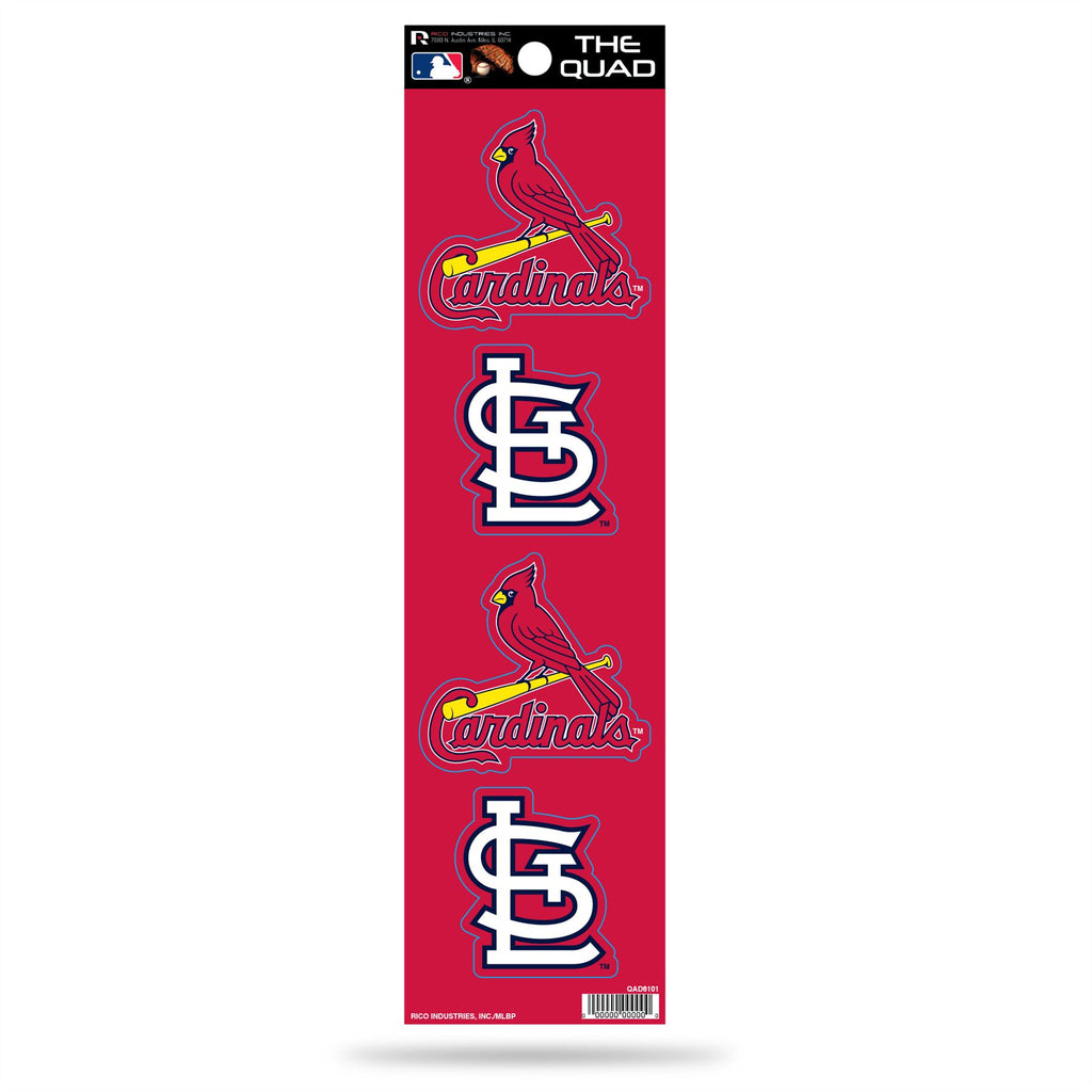 Rico MLB ST Louis Cardinals The Quad 4 Pack Auto Decal Car Sticker Set QAD