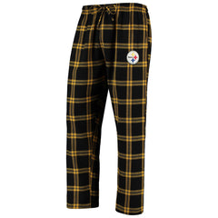 Concepts Sport NFL Men's Pittsburgh Steelers Troupe Shirt And Pants Pajama Sleepwear 2-Piece Set
