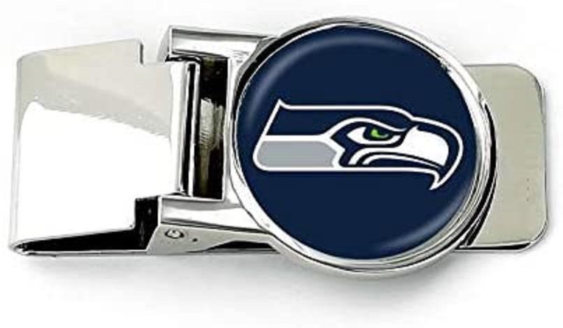 Aminco NFL Seattle Seahawks Classic Hinged Money Clip Silver