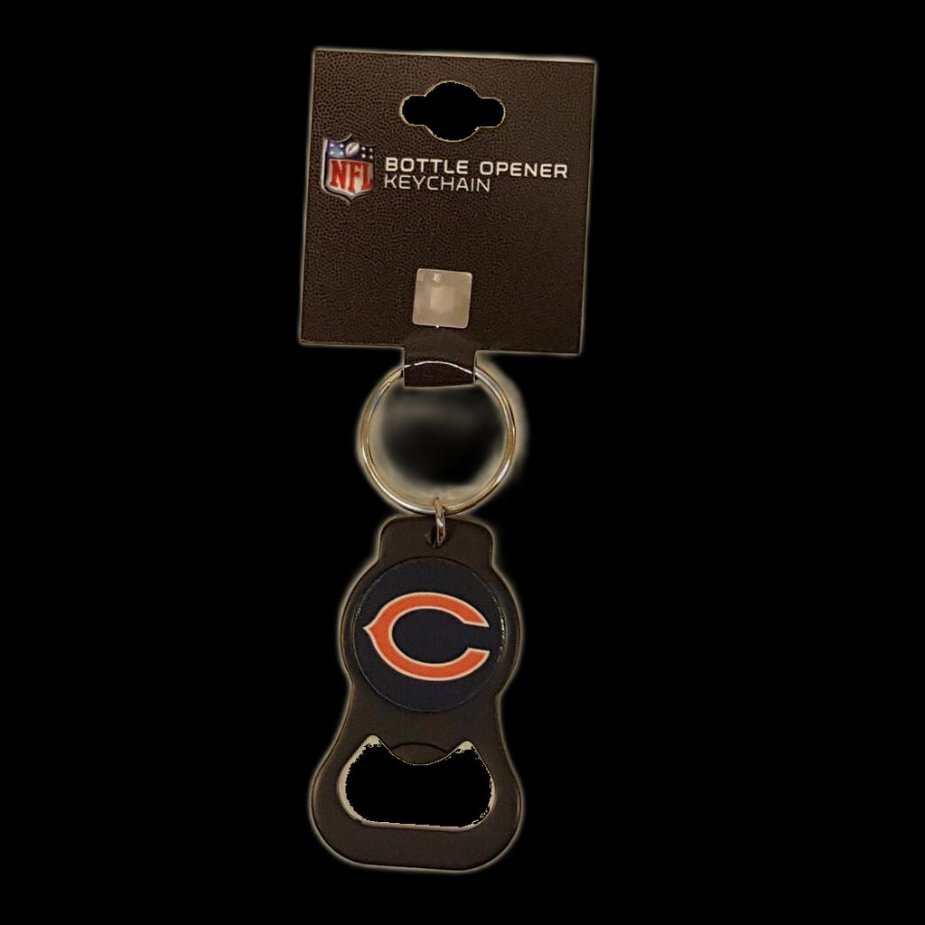 Aminco NFL Chicago Bears Bottle Opener Keychain Black