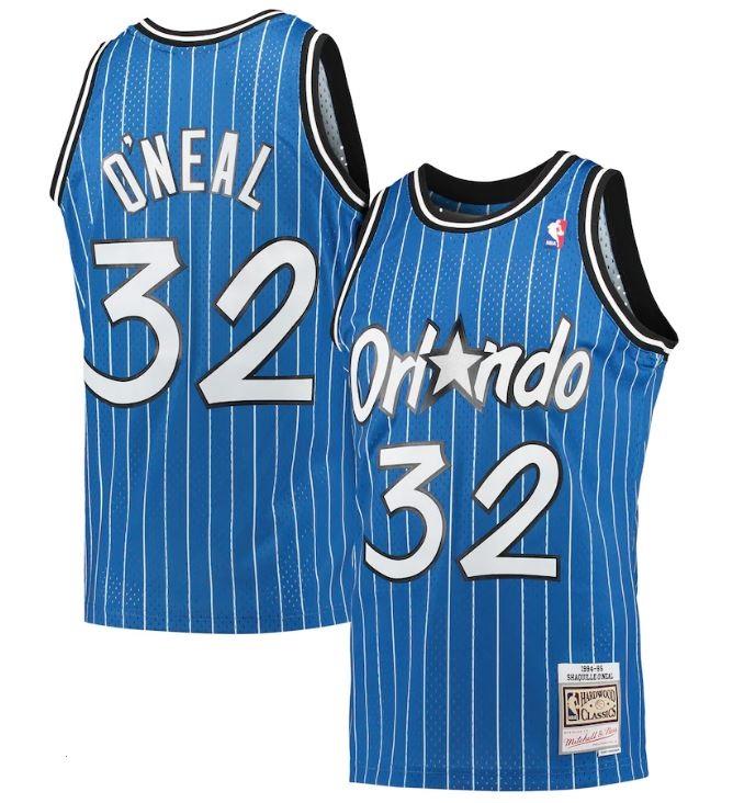 Mitchell & Ness NBA Men's Orlando Magic Shaquille O'Neal 1994-95 Hardwood Classics Swingman Road Jersey