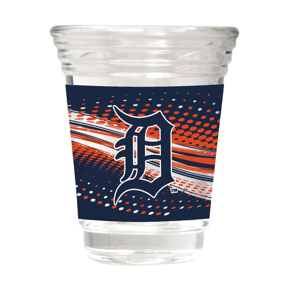 Great American Products MLB Detroit Tigers Party Shot Glass w/Metallic Graphics 2oz.