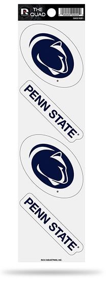 Rico NCAA Penn State Nittany Lions The Quad Decal 4 Pack Auto Stickers