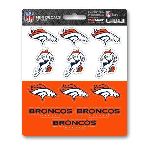 Fanmats NFL Denver Broncos Mini Decals 12-Pack