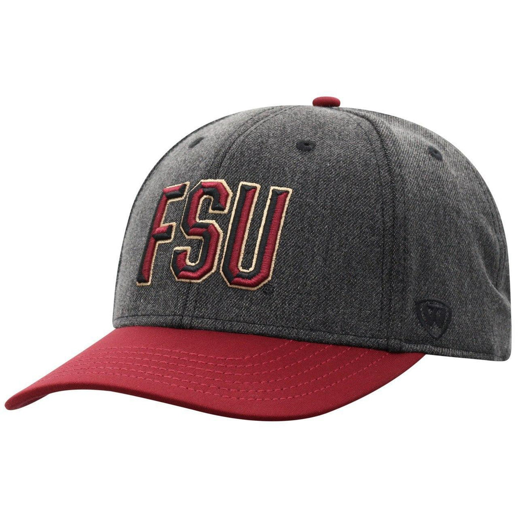 Top Of The World NCAA Men's Florida State Seminoles Chizil Adjustable Hat Charcoal/Garnet One Size