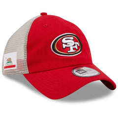 New Era NFL Men's San Francisco 49ers Flag 9TWENTY Adjustable Trucker Hat Red//Khaki One Size