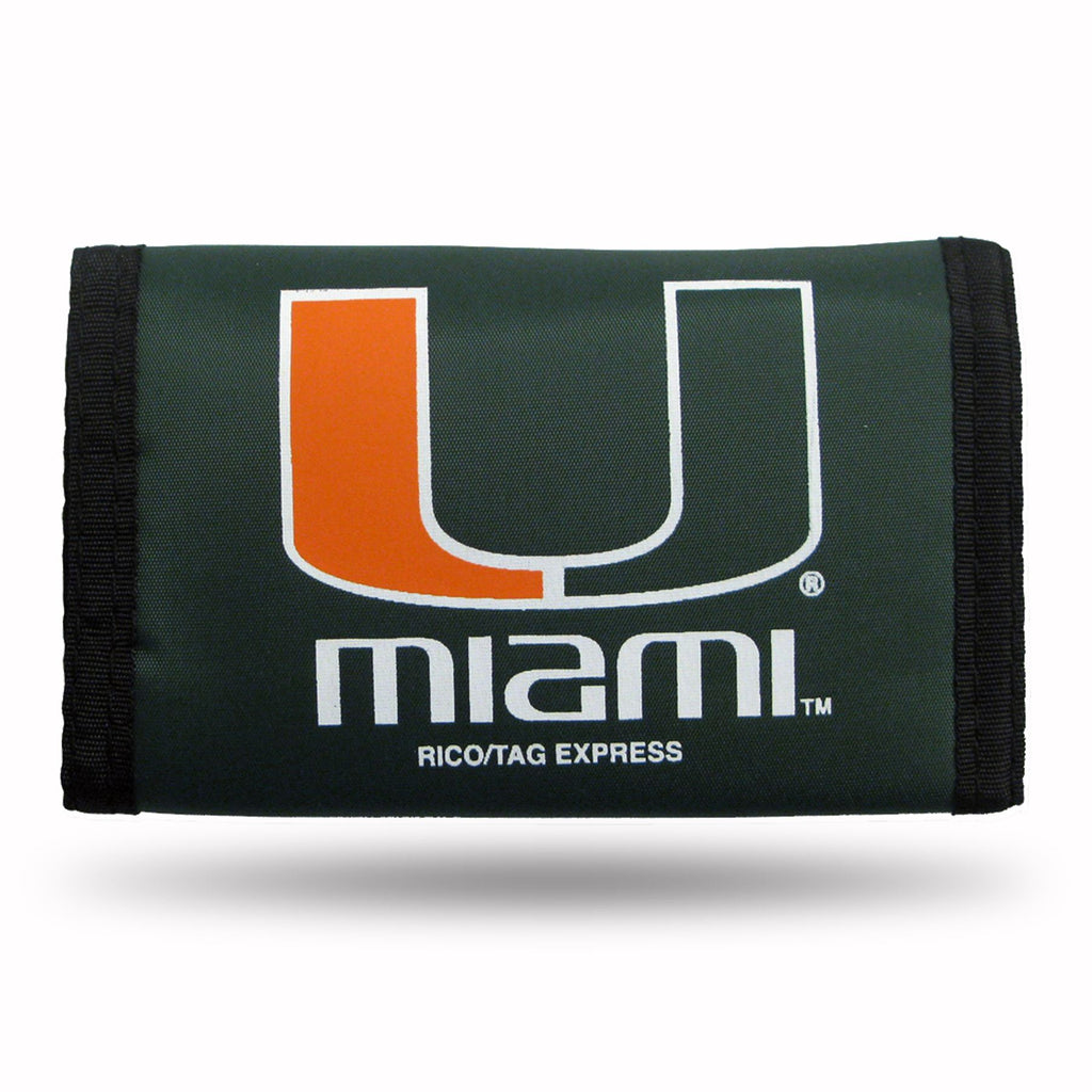 Rico NCAA Miami Hurricanes Nylon Trifold Wallet