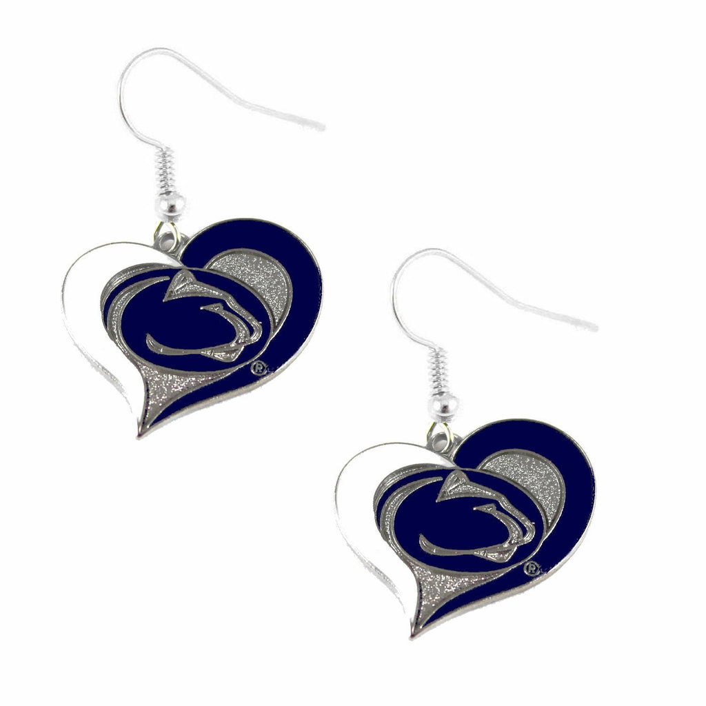 Aminco NCAA Women's Penn State Nittany Lions Swirl Heart Earrings