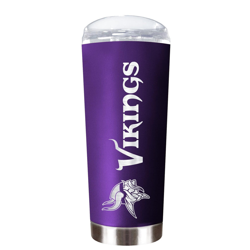 Great American Products NFL Minnesota Vikings Powder Coated ROADIE Travel Tumbler 18oz Purple